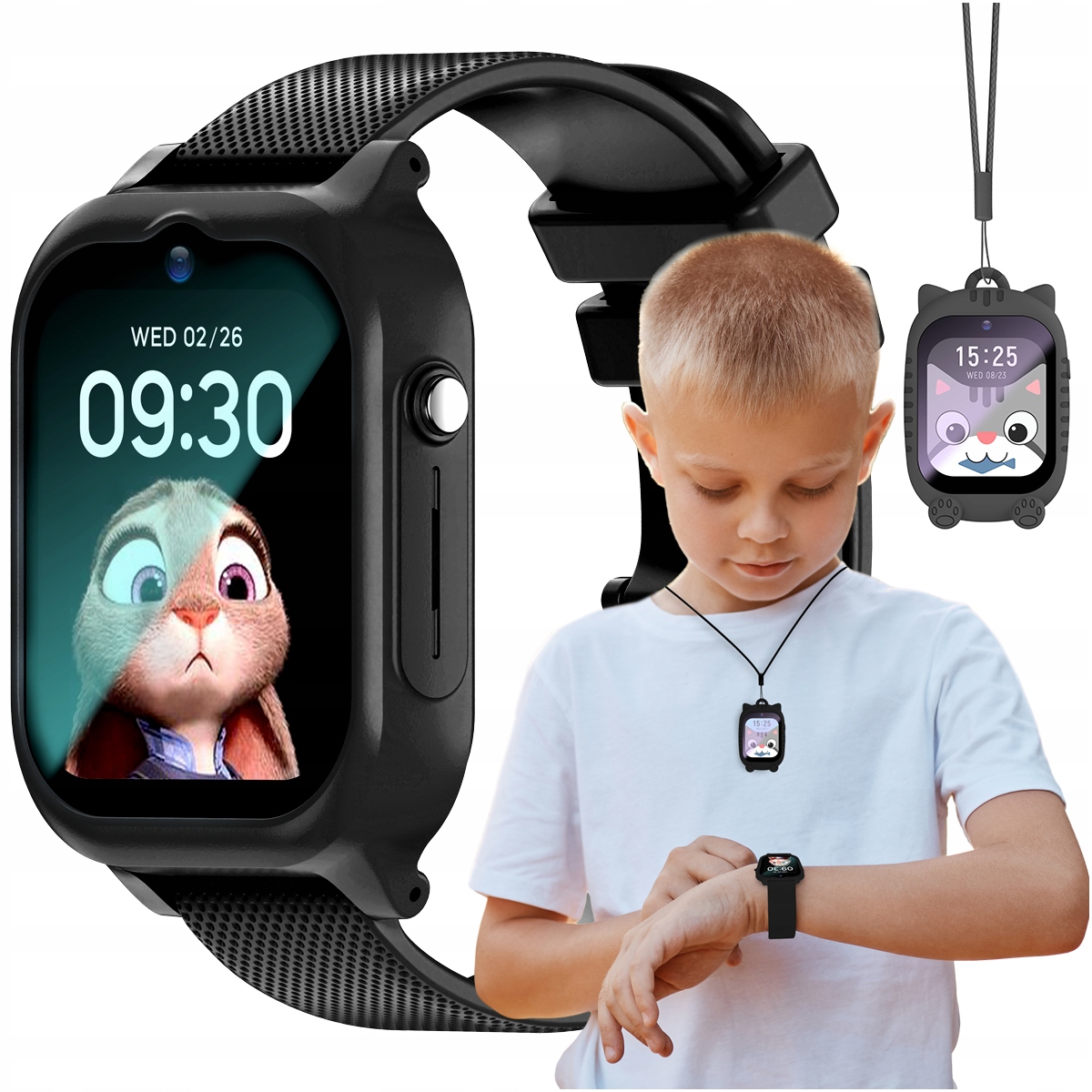 Inteligentné hodinky pre deti JG Smart Detské hodinky KidWatch GPS 4G LTE VIDEO čierne